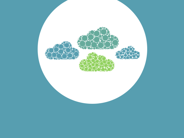 Eine Grafik mit Wolken.